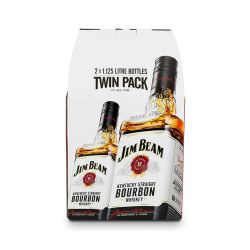 Jim Beam White Bourbon Whiskey Twin Pack 